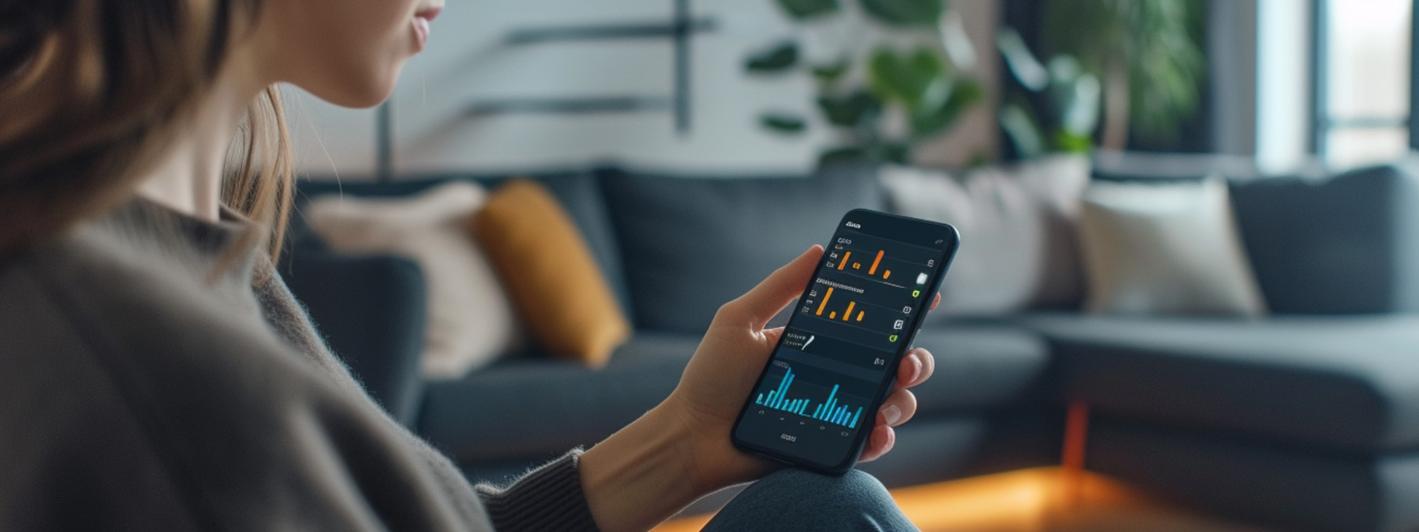 consument-in-huiskamer-met-app
