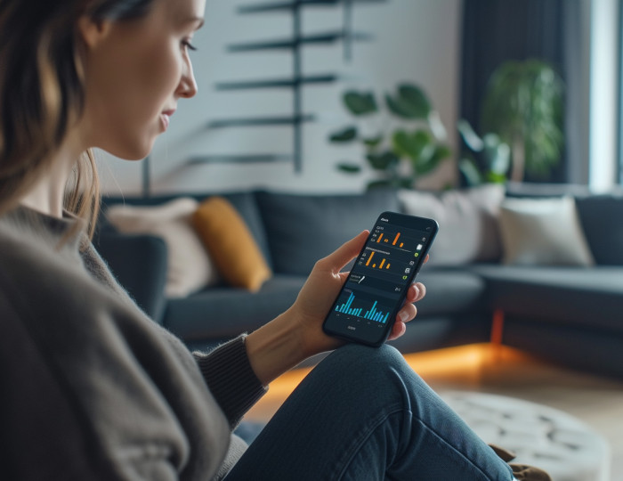 consument-in-huiskamer-met-app